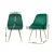 Artiss Set of 4 Velvet Dining Chairs, Green, Channel Tufted, Gold Legs, 44x41x80cm - Modern Elegance & Comfort