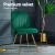 Artiss Set of 4 Velvet Dining Chairs, Green, Channel Tufted, Gold Legs, 44x41x80cm - Modern Elegance & Comfort