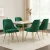 Artiss Set of 4 Velvet Dining Chairs, Green, Channel Tufted, Gold Legs, 44x41x80cm - Modern Elegance & Comfort