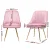 Artiss Velvet Dining Chairs Set of 4 - Pink, Channel Tufted, Gold Metal Legs, 44x41x80cm, Iconic Design, Easy Assembly