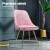 Artiss Velvet Dining Chairs Set of 4 - Pink, Channel Tufted, Gold Metal Legs, 44x41x80cm, Iconic Design, Easy Assembly