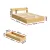 Artiss Aura Double Bed Frame with Storage Drawers, USB Charging Ports, Wood Finish, Sturdy Slats, 211x142cm