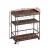 Artiss Kitchen Island Rolling Serving Cart, Metal & Oak, 78x40x90cm, Mobile Storage with Wine & Glass Racks