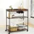 Artiss Kitchen Island Rolling Serving Cart, Metal & Oak, 78x40x90cm, Mobile Storage with Wine & Glass Racks