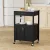 Artiss Kitchen Island Trolley 60cm Rolling Cart with Stainless Steel Top, Drawer, Cupboard, Black, Portable Storage