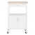 Artiss Kitchen Island Trolley 60cm Rolling Serving Cart with Drawer, Cupboard, MDF Top, Portable Storage, White/Oak