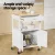 Artiss Kitchen Island Trolley 60cm Rolling Serving Cart with Drawer, Cupboard, MDF Top, Portable Storage, White/Oak