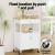 Artiss Kitchen Island Trolley 60cm Rolling Serving Cart with Drawer, Cupboard, MDF Top, Portable Storage, White/Oak Artiss Kitchen Island Trolley 60cm Rolling Serving Cart with Drawer, Cupboard, MDF Top, Portable Storage, White/Oak