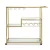 Artiss Gold Bar Cart: 102cm Drink Trolley with Wine Rack, Glass Holder, Mirrored Shelves, and Lockable Casters
