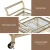 Artiss Gold Rolling Kitchen Island Cart with Wine Rack, 3-Tier Mirrored Glass Shelves, 43cm for Versatile Storage