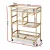 Artiss Gold Bar Cart 72cm - Elegant Drinks Trolley with Wine Rack, Glass Holder, Hooks, and Mirrored Glass Shelves Artiss Gold Bar Cart 72cm - Elegant Drinks Trolley with Wine Rack, Glass Holder, Hooks, and Mirrored Glass Shelves