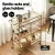 Artiss Gold Bar Cart 72cm - Elegant Drinks Trolley with Wine Rack, Glass Holder, Hooks, and Mirrored Glass Shelves Artiss Gold Bar Cart 72cm - Elegant Drinks Trolley with Wine Rack, Glass Holder, Hooks, and Mirrored Glass Shelves