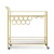 Artiss Marble Bar Cart - Gold Metal Frame, 85cm, Wine Rack & Glass Holder, Rolling Kitchen Island with Lockable Wheels