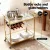 Artiss Marble Bar Cart - Gold Metal Frame, 85cm, Wine Rack & Glass Holder, Rolling Kitchen Island with Lockable Wheels
