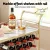 Artiss Marble Bar Cart - Gold Metal Frame, 85cm, Wine Rack & Glass Holder, Rolling Kitchen Island with Lockable Wheels