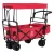 Gardeon Garden Cart with Removable Canopy, Steel & 600D Polyester, 92x55x100cm, Red - Versatile Outdoor Trolley