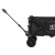 Gardeon Garden Cart, Steel & 600D Polyester, 92x48x61cm, Black, Multipurpose Trolley with 360° Wheels & Rear Opening