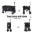 Gardeon Garden Cart, Steel & 600D Polyester, 92x48x61cm, Black, Multipurpose Trolley with 360° Wheels & Rear Opening