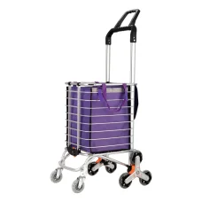 Emajin 35L Foldable Shopping Cart Trolley, Aluminium Frame, Stair Climbing Wheels, Water-Resistant, 20kg Capacity