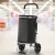Emajin Foldable Shopping Trolley Cart 45KG Capacity, Aluminium Frame, Large 45L, Black, Water-Resistant, 2 Wheels