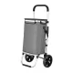 Emajin Foldable Shopping Trolley Cart 45kg, Aluminium Frame, 2 Side Pockets, Ice Bag, Water-Resistant, Grey