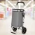 Emajin Foldable Shopping Trolley Cart 45kg, Aluminium Frame, 2 Side Pockets, Ice Bag, Water-Resistant, Grey