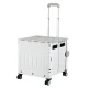 Emajin Foldable Shopping Trolley Cart 75L White, Aluminium Handle, Water-Resistant, 70kg Capacity, 360° Wheels