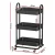 Artiss 3-Tier Kitchen Storage Trolley Cart with Wheels, Steel Frame, 45kg Capacity, 46x35.5x80cm, Black Artiss 3-Tier Kitchen Storage Trolley Cart with Wheels, Steel Frame, 45kg Capacity, 46x35.5x80cm, Black
