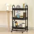 Artiss 3-Tier Kitchen Storage Trolley Cart with Wheels, Steel Frame, 45kg Capacity, 46x35.5x80cm, Black Artiss 3-Tier Kitchen Storage Trolley Cart with Wheels, Steel Frame, 45kg Capacity, 46x35.5x80cm, Black