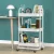 Artiss 3 Tier Storage Trolley Kitchen Cart, Steel Frame, 46x35.5x80cm, Organiser with Wheels, White