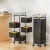 Artiss 5-Tier Storage Trolley Kitchen Cart, Steel Frame, Black, 27x27x94cm, Lockable Wheels, Space-Saving Design