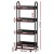 Artiss 4-Tier Kitchen Cart: Portable Black Storage Trolley with Lockable Wheels & Steel Frame - 50kg Capacity