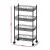 Artiss 4-Tier Adjustable Steel Shelving Unit with Wheels - 20kg Capacity, Rust-Resistant, 45x25x90cm, Black