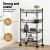 Artiss 4-Tier Adjustable Steel Shelving Unit with Wheels - 20kg Capacity, Rust-Resistant, 45x25x90cm, Black