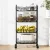 Artiss 4-Tier Adjustable Steel Shelving Unit with Wheels - 20kg Capacity, Rust-Resistant, 45x25x90cm, Black