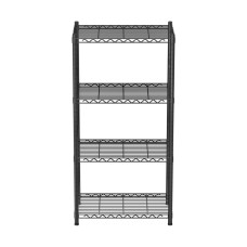 Artiss 4-Tier Adjustable Steel Shelving Unit, 60x35x120cm, 50kg Per Shelf, Garage Storage Rack, Black Artiss 4-Tier Adjustable Steel Shelving Unit, 60x35x120cm, 50kg Per Shelf, Garage Storage Rack, Black
