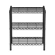 Artiss 3-Tier Adjustable Steel Shelving Unit - 50kg Capacity, Rust-Resistant, V-Mesh Surface, 60x35x70cm, Black