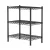 Artiss 3-Tier Adjustable Steel Shelving Unit - 50kg Capacity, Rust-Resistant, V-Mesh Surface, 60x35x70cm, Black