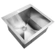 Cefito 53x50cm Handmade Stainless Steel Kitchen Sink, Single Bowl, R10 Corners, Soundproof Pads, Satin Finish Cefito 53x50cm Handmade Stainless Steel Kitchen Sink, Single Bowl, R10 Corners, Soundproof Pads, Satin Finish
