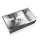 Cefito 70x45cm Kitchen Sink - Handmade 304 Stainless Steel, Single Bowl, Satin Finish, R10 Corners, Soundproof Design Cefito 70x45cm Kitchen Sink - Handmade 304 Stainless Steel, Single Bowl, Satin Finish, R10 Corners, Soundproof Design