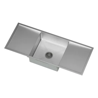 Cefito 122x45CM Stainless Steel Kitchen Sink Basin - Under/Top/Flush Mount, R10 Corners, Sound-Deadening Pads