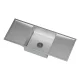 Cefito 122x45CM Stainless Steel Kitchen Sink Basin - Under/Top/Flush Mount, R10 Corners, Sound-Deadening Pads
