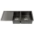 Cefito Kitchen Sink, Stainless Steel Double Bowl, 100x45cm, Black, Scratch-Proof, Anti-Bacterial, Easy Drainage Design