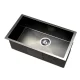 Cefito Kitchen Sink Stainless Steel 45x30cm Black Basin Single Bowl, Scratch-Proof, Anti-Bacterial, Easy Drainage