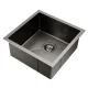 Cefito Kitchen Sink, Stainless Steel, 44x44cm, Black, Single Bowl, Scratch-Proof, Anti-Bacterial, Easy Drainage