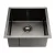 Cefito Kitchen Sink, Stainless Steel, 44x44cm, Black, Single Bowl, Scratch-Proof, Anti-Bacterial, Easy Drainage