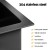 Cefito 51x45cm Stainless Steel Kitchen Sink with Pull-Out Mixer Tap, Single Bowl, Black, PVD Coated, R10 Corners