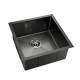 Cefito Kitchen Sink, Stainless Steel, 51x45CM, Black, Scratch-Proof, Anti-Bacterial, Easy Drainage, Sound-Deadening