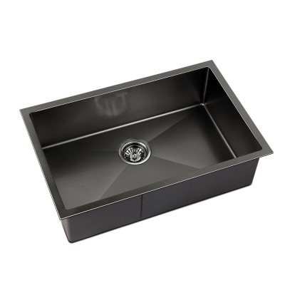 Cefito Kitchen Sink, Stainless Steel, 70x45CM, Black, Nano-Coated, Single Bowl, Scratch-Proof, Easy Drainage Design Cefito Kitchen Sink, Stainless Steel, 70x45CM, Black, Nano-Coated, Single Bowl, Scratch-Proof, Easy Drainage Design