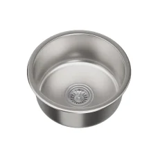 Cefito 43cm Round Stainless Steel Kitchen Sink - Heavy Duty, Satin Finish, Sound-Reducing, Multi-Mount, 5-Year Warranty